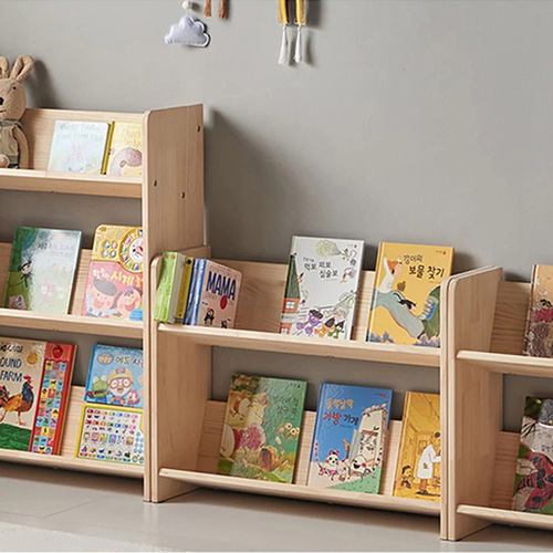 Simple solid wood multi-layer storage rack, desk bookshelf, office document storage and organization stand, home display rack