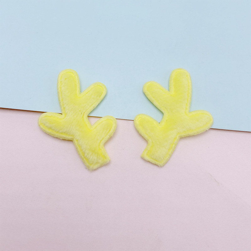 Cuernos de ciervo tridimensionales de felpa de doble cara, accesorios de Navidad, accesorios de ropa, diadema, zapatos, calcetines, accesorios de decoración de sombreros