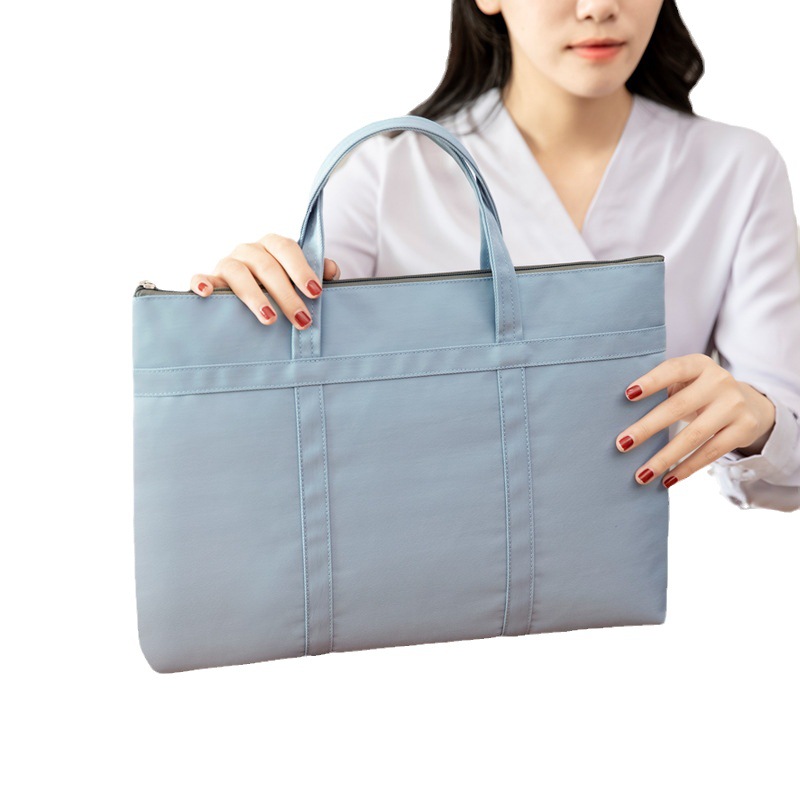 Bolsa de archivos de ocio de negocios multifuncional para hombres y mujeres bolsa de información de oficina de viajes de negocios bolsa de libro de gran capacidad a prueba de agua bolso A4