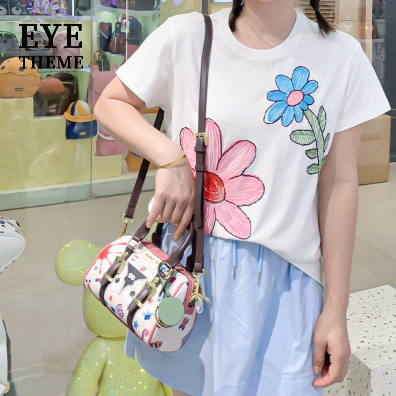 2025 verano contraste color mujer impresión sentido del diseño portátil mini tesoro nicho dibujos animados calle mensajero 2760 #