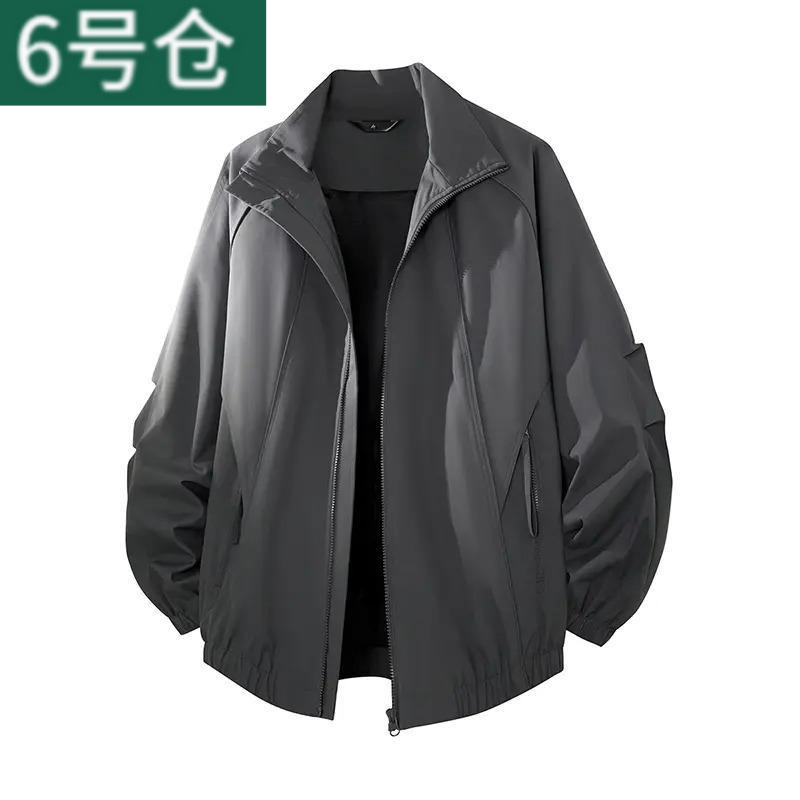 Spring Stand Collar Autumn Men's Sun Protection Golf Jacket Solid Color Loose Jacket Thin