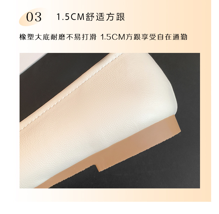 Giày bệt mũi tròn kiểu Pháp móng giò đế mềm, miệng nông, chia ngón chân — AF207 màu bạc chi tiết 11