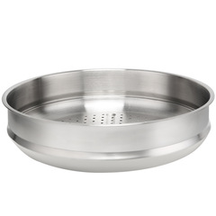 Stainless steel pot suitable for steamer steaming pot steamer tray household steaming rack large size round steamer basket grid 32-34-40cm