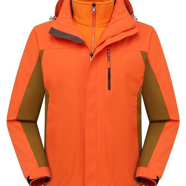 Jackets for Men and Women, Three-Piece 0.05kg Piece Fleece Jacket, Large Size Team Uniform, Overalls, Waterproof Three-In-One Jacket