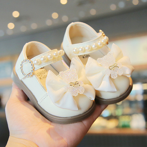 One piece drop shipping spring and autumn baby toddler shoes square mouth small leather shoes princess shoes breathable children's shoes baby shoes girls' shoes