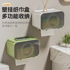 多機能プラスチックティッシュボックストイレトイレトイレパンチフリー壁掛けペーパーロールメーカー卸売