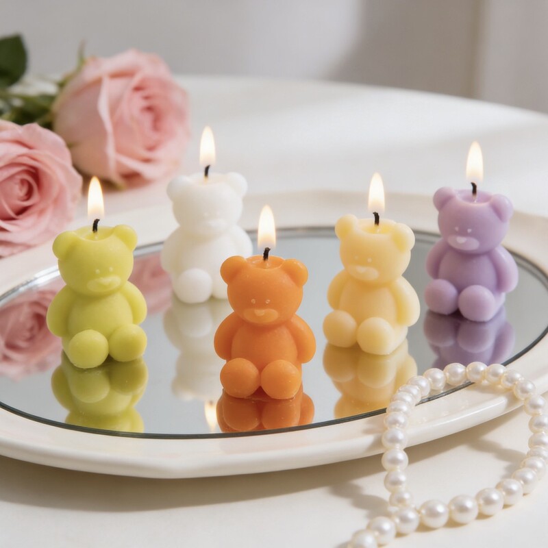 Ins Cute Little Bear Scented Candle Best Friend Birthday Gift Box Indoor DIY Fragrance Decoration Ornament Modeling Wax