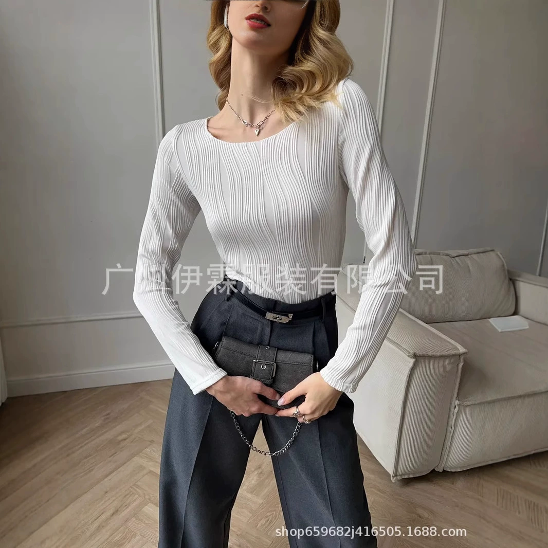 2025 Европейская и американская новая мода, сексуальный шикарный асимметричный текстурированный однотонный верхняя одежда с длинными рукавами, утягивающий сексуальный комбинезон