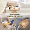 Folding rotating phone holder, wooden sofa for table