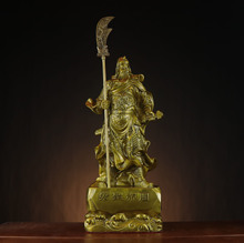 铜关公关帝圣君 武财神关二爷 家居 铜关公摆件站立刀关公站关公