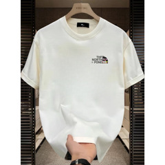 2024新款夏純棉短袖T恤男女款重磅寬鬆潮牌半袖上衣情侶印花體恤