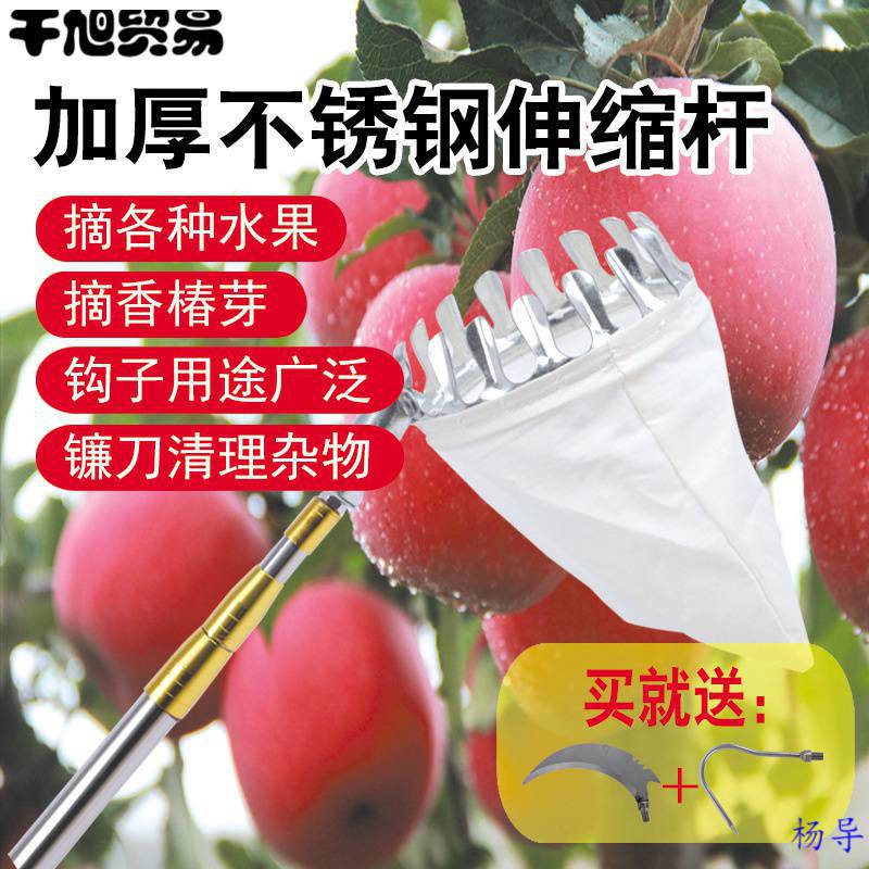 摘水果伸缩杆核桃高空采摘枇杷果子郊游李子多功能树顶樱桃摘果器