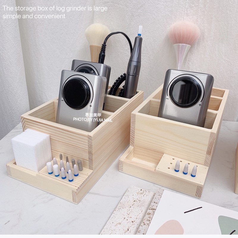 Máquina de pulido de uñas caja de almacenamiento de doble capa simple estilo registro caja titular de la pluma tienda de uñas herramientas especiales Nueva celebridad de Internet