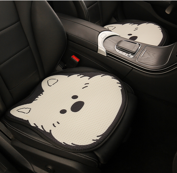 Car Seat Cushion, Breathable for Summer, Suitable for All Seasons, Black and White West Highland Women's Seat Cushion, Cute Seat Cover with a High-End Feel