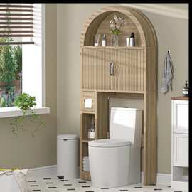 外贸专供亚马逊拱形马桶上方储物柜浴室收纳柜工厂直供