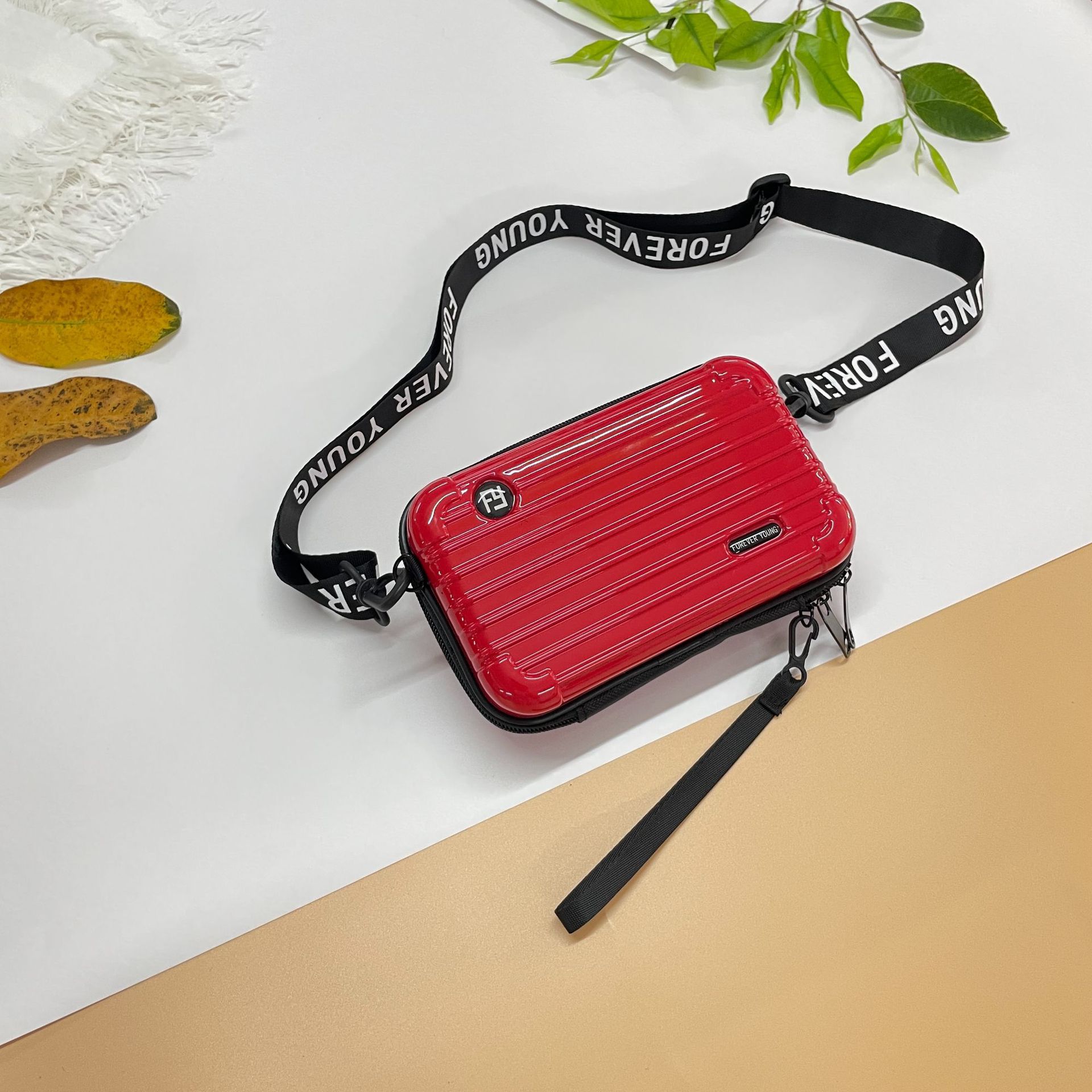 PC duro Shell bolsa de cosméticos fijo LOGO hombro mensajero bolsa de viaje conveniente bolsa de lavado bolsa de almacenamiento de equipaje