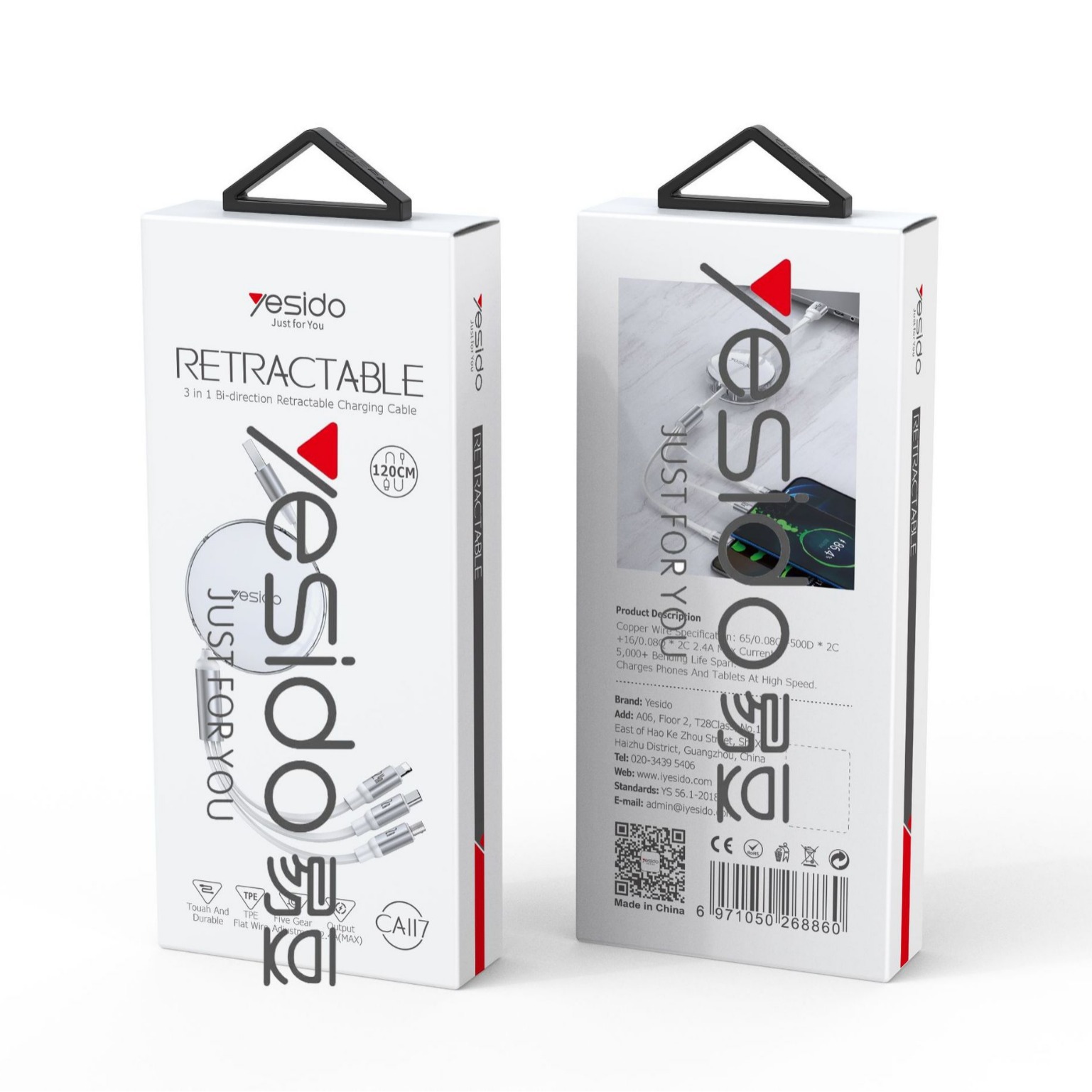 Yesido Yidou cable de datos serie producto no estante CA69 CA89 CA112 CA117