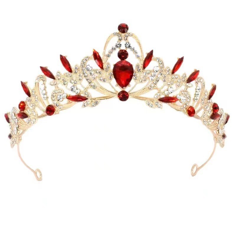 Corona nupcial tocado aleación negro vintage barroco cristal boda Vestido accesorios rendimiento pelo corona