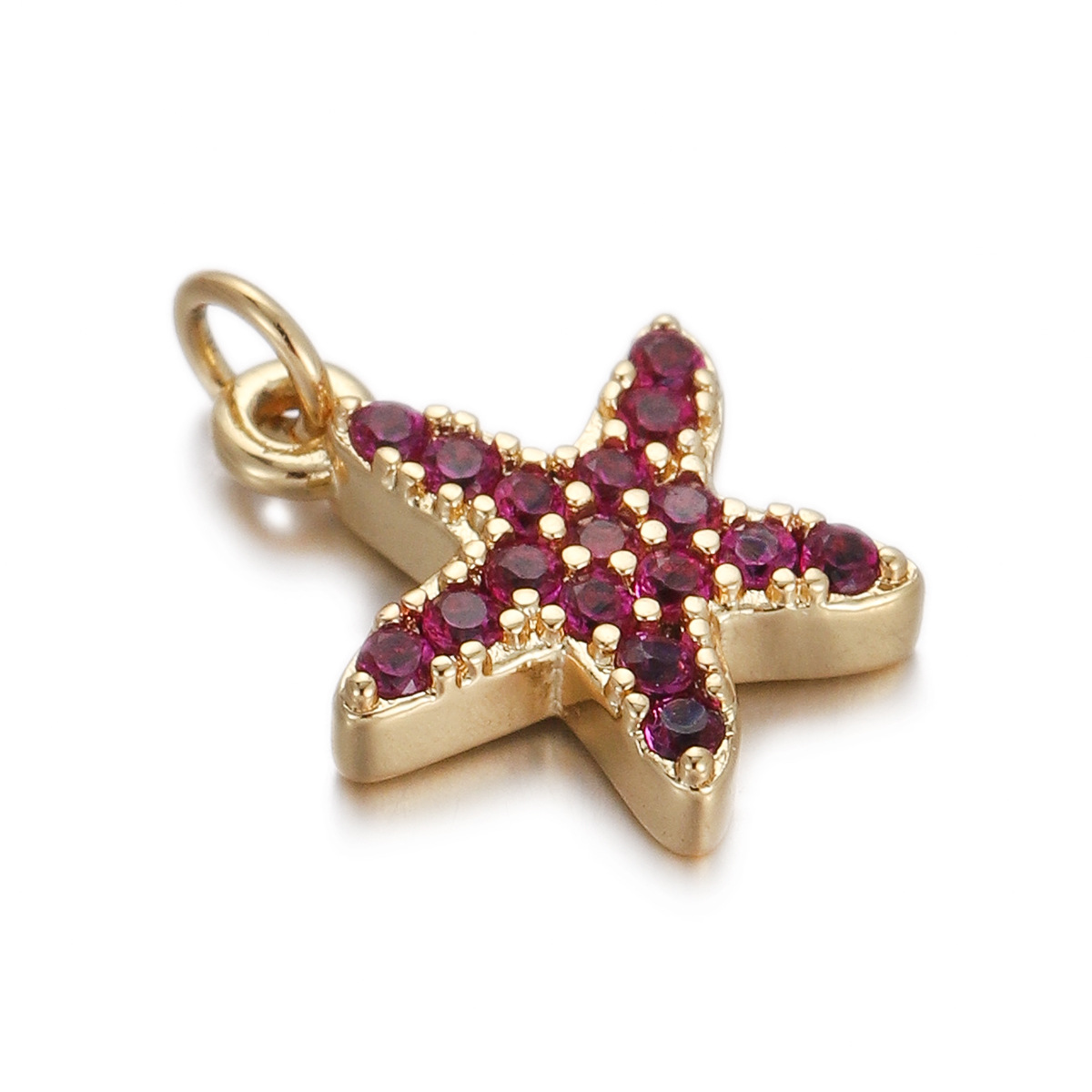 4g Weight Pendant Jewelry Making Type Gold Plated Plating Material Zircon Inlay Material 1 Piece Quantity Holiday, Daily Occasion Copper Material Geometric, Star, Moon Pattern Women's Gender Enamel Design Simple Style Style 1 Piece Copper Zircon Gold Plated Geometric Star Moon Pendant 21