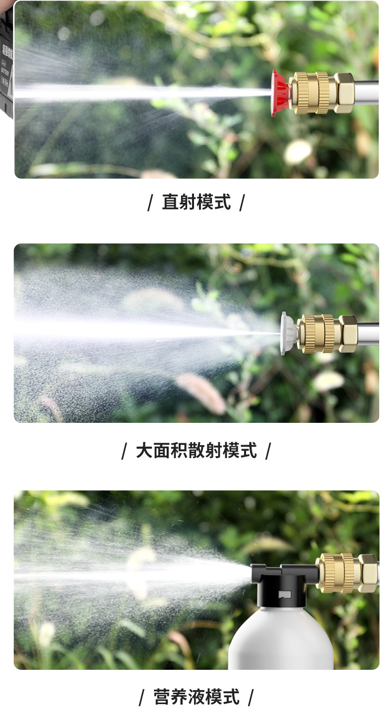 Wholesale Wireless Sprayer, Electric Lithium Battery High-Pressure Car Wash Water Gun, Rechargeable Spray Bottle, Pesticide Disinfection and Flower Watering Tool