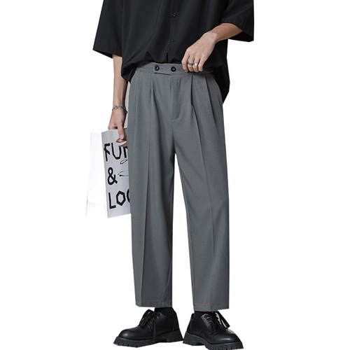Men's Summer Trend Western Pants, Slim Fit Loose Straight Leg Trousers for Men, Casual