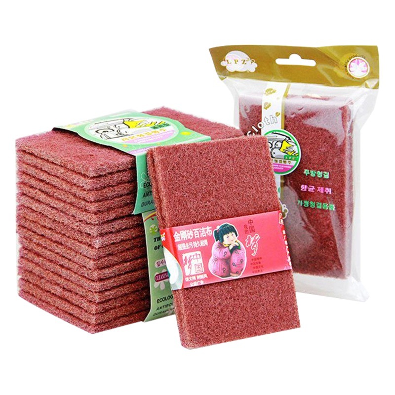 Nylon Emery estropajo de cocina paño de limpieza paño de cocina eliminación de óxido descontaminación lavado olla cepillo olla productos