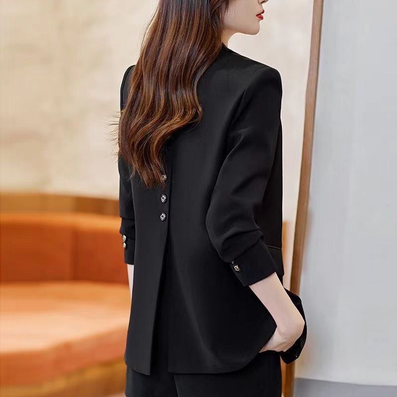 High-End Women's Blazer 2026 Spring and Autumn New Trendy Korean Style Loose Fashion Stylish Slit Suit Jacket for Women High-End Women's Blazer 2026 Spring and Autumn New Trendy Korean Style Loose Fashion Stylish Slit Suit Jacket for Women