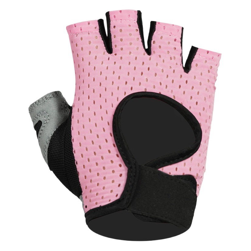 Deportes Guantes equipo femenino de fitness entrenamiento profesional tirar barra horizontal colgando antideslizante guantes antidesgaste yoga medio dedo anti-capullo