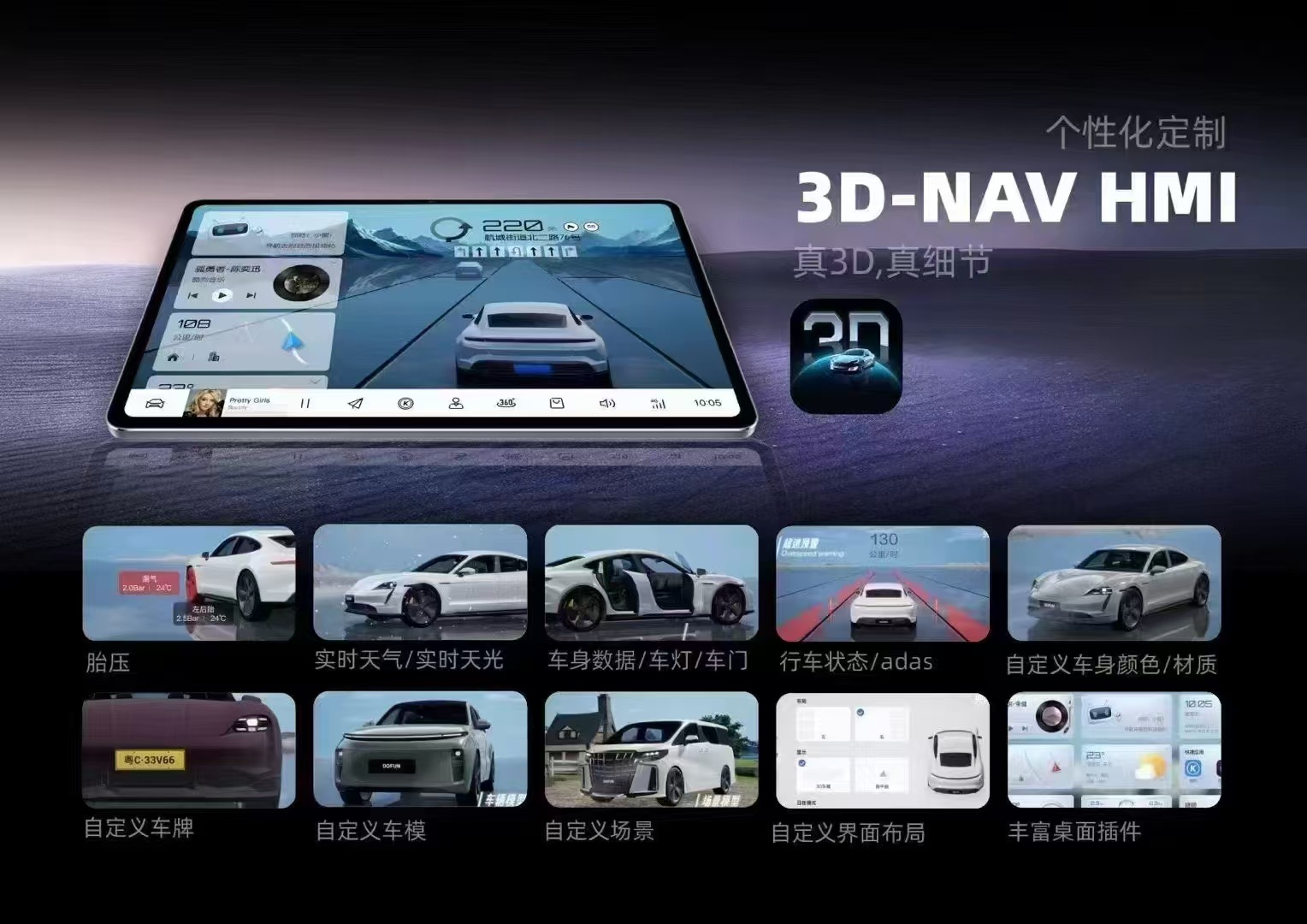 Dingwei 7870TS20 eight nuclear changeable host Android car large screen navigation GPS intelligent navigation carplay