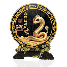 新中金虎招财风景画摆件客厅玄关电视柜搬家礼物乔迁新居礼品