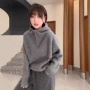 长袖连帽立领秋冬季针织衫