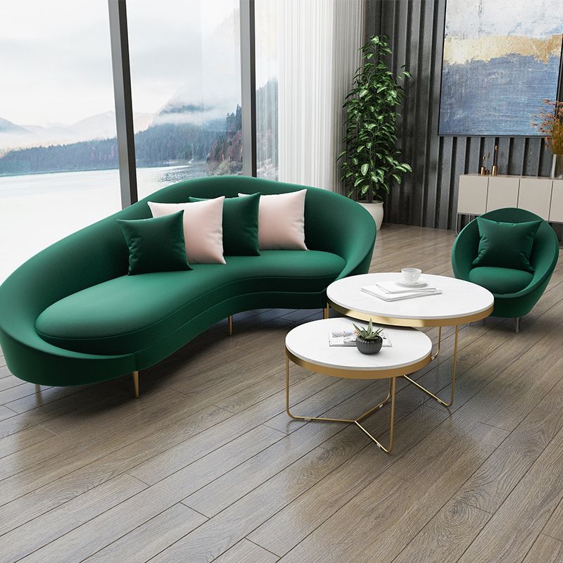 Nordic Beauty Salon Internet Celebrity Clothing Store Curved Sofa Women's Clothing Store Living Room Small Apartment Light Luxury Creative Reception Irregular Shape