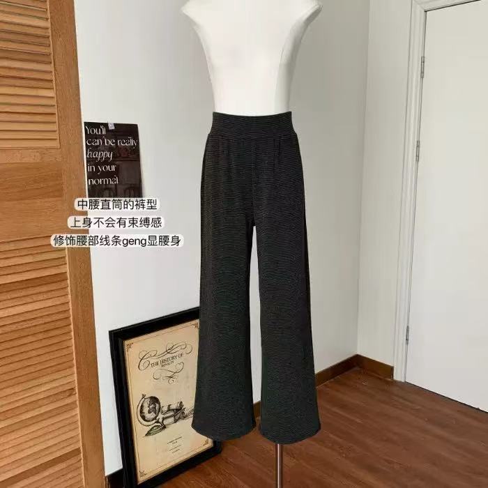 慵懒休闲动套装女早秋季新韩系条纹立领卫衣休闲裤两件套运动套装|undefined