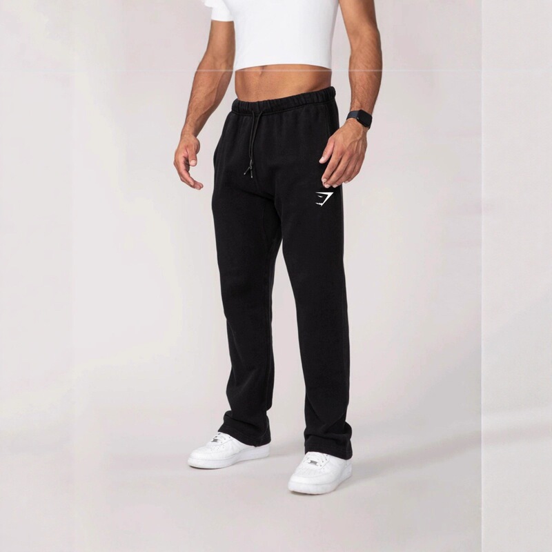 GYMSHARK Men's Sports Pants, New Autumn/Winter Jogger Gym Cotton Printed Cuffed Casual Versatile Sweatpants