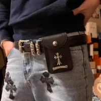 Import leather belt, cigarette case, small one-shoulder bag, chain, chain bag