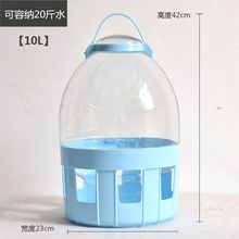 鸡鸽子水壶牲畜饮水器大容量信鸽用品水槽全自动透明