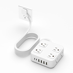 New American Standard Plug-In Board USB Multi-Hole Plug-In 3.6A Charging Port Security Standard Plug-In Strip Anti-Overload Flame Retardant Wiring Board
