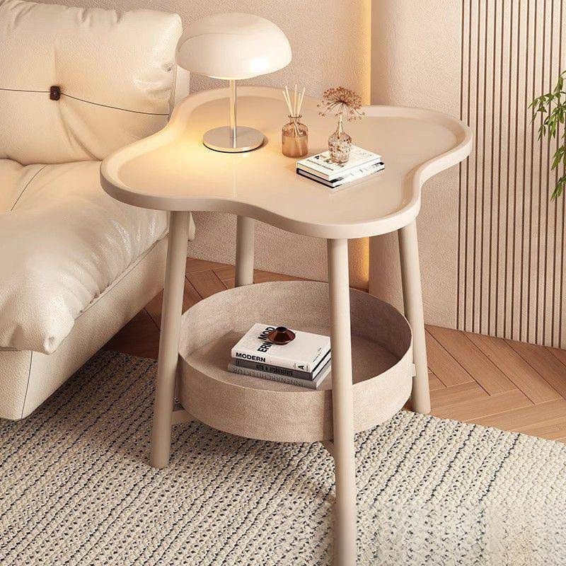 Creative Outdoor Courtyard Ornaments Nordic Cream Sofa Small Coffee Table Side Cream Style Table Outdoor Courtyard Ornaments