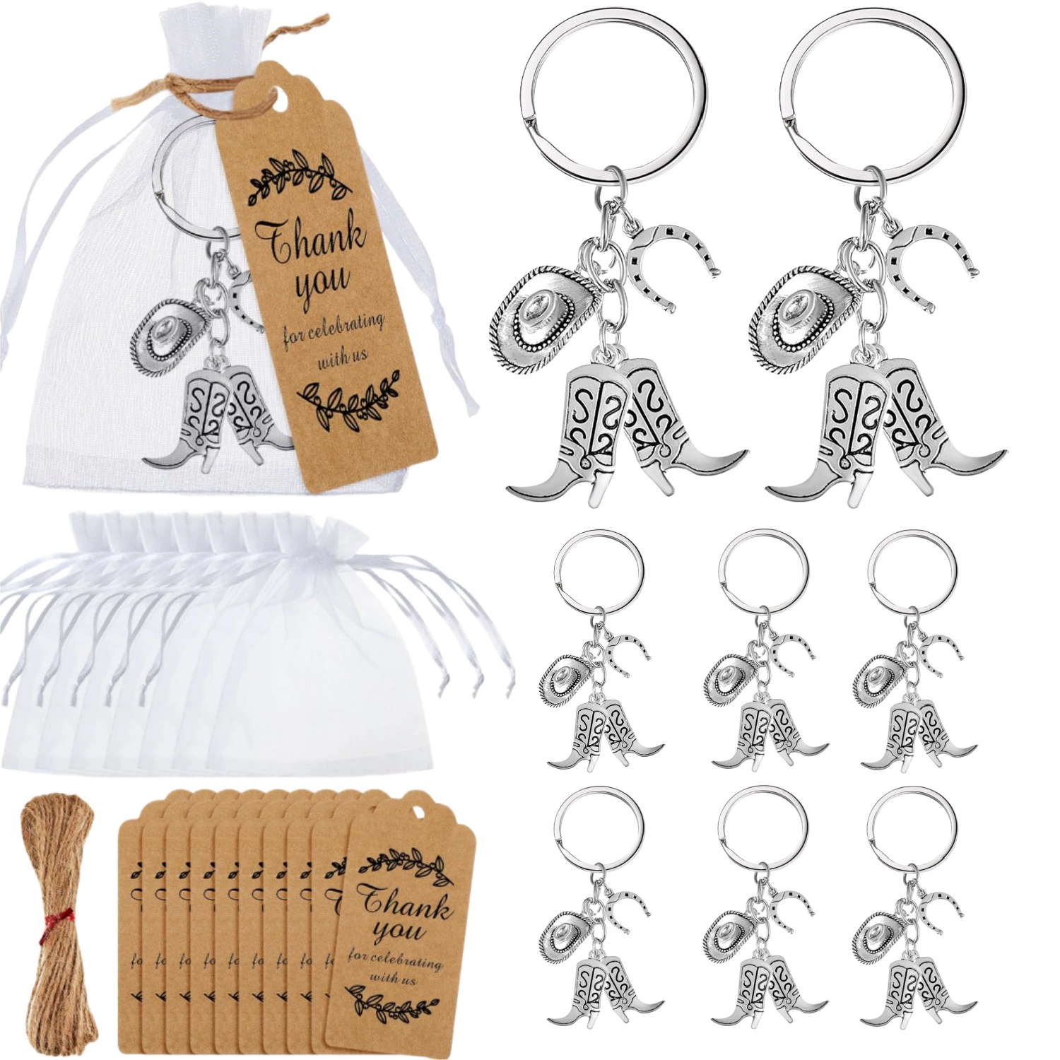 Популярный трансграничный джинсовый брелок в западном стиле, подарочный набор, брелок для самостоятельного производства ювелирных изделий, подарки для вечеринок