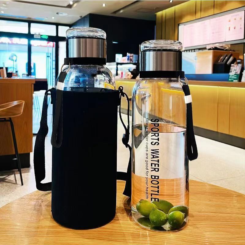 玻璃水杯高级感小众ins风吨吨杯女生高颜值福利品茶杯玻璃杯便携|undefined