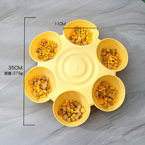 Cross-border new flower-shaped dog bowl multi-functional pet feeding bowl multi-pet edible pet bowl food basin wholesale