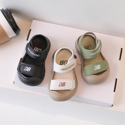 Summer new baby sandals, soft-soled baby boy toddler shoes, non-slip girls' shoes, cute boys' toe-cap shoes