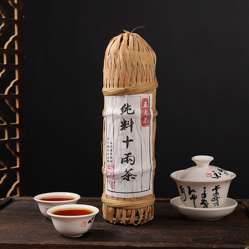 黑茶批发天尖原料安化黑茶花卷茶千两茶系列十两茶362克陈年老茶