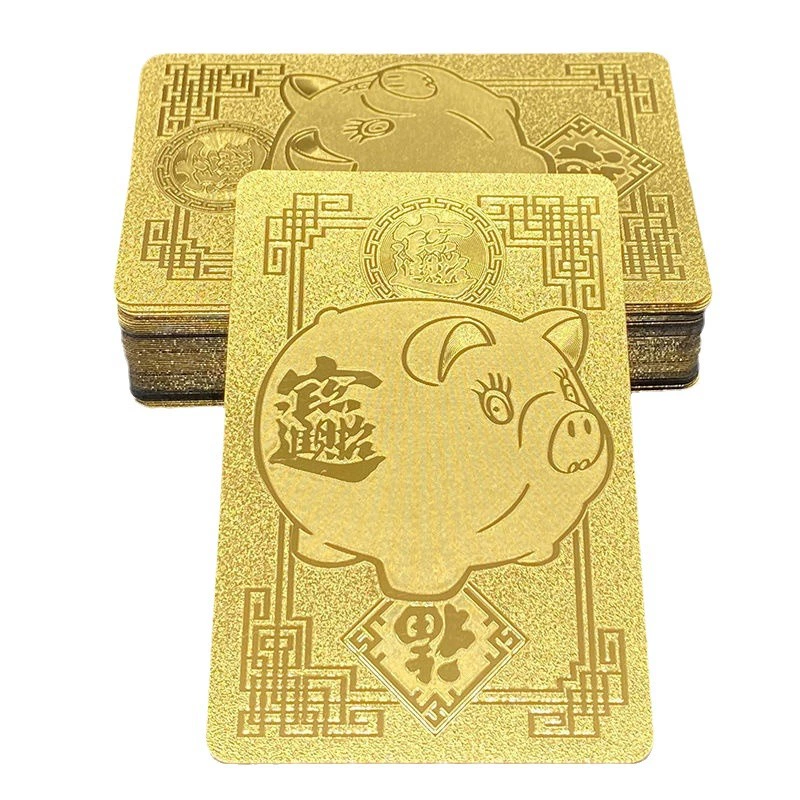 Golden playing cards, waterproof plastic hair mesh PVC, 24 carat, wholesale, internet celebrity, washable
