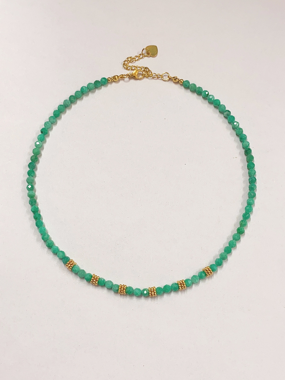 25g Weight Beads Pendant Material Necklace Classification Titanium Steel Chain Material 1 Piece Quantity Holiday, Daily Occasion Beaded, natural stone, Titanium Steel Material Geometric Pattern Women's Gender Beaded Design Simple Style Style Simple Style Geometric Beaded Natural Stone Titanium Steel Necklace In Bulk 21
