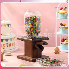 跨境木质糖果分配器儿童分糖果分配器机糖果取出机木制糖果分发机