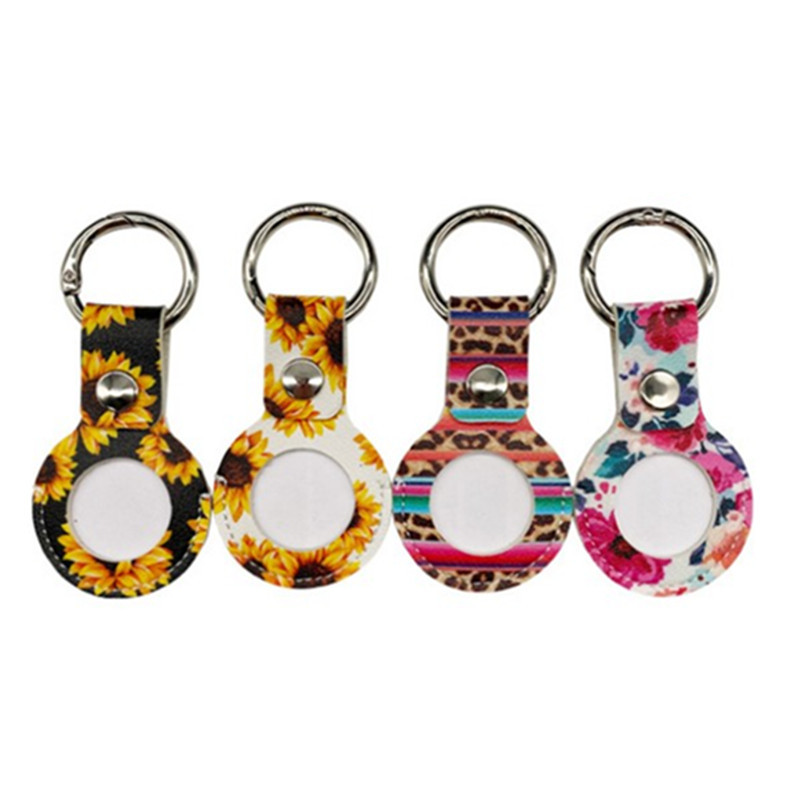 airtag保护套苹果airtags定位器追踪器防丢器钥匙扣PU保护皮套