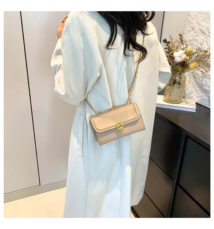 Cataramă cu lanț, ocazional, crossbody cu umăr, personalitate, culoare solidă, simplu 2024, frumos, pătrat mic, pentru femei_voghion.com