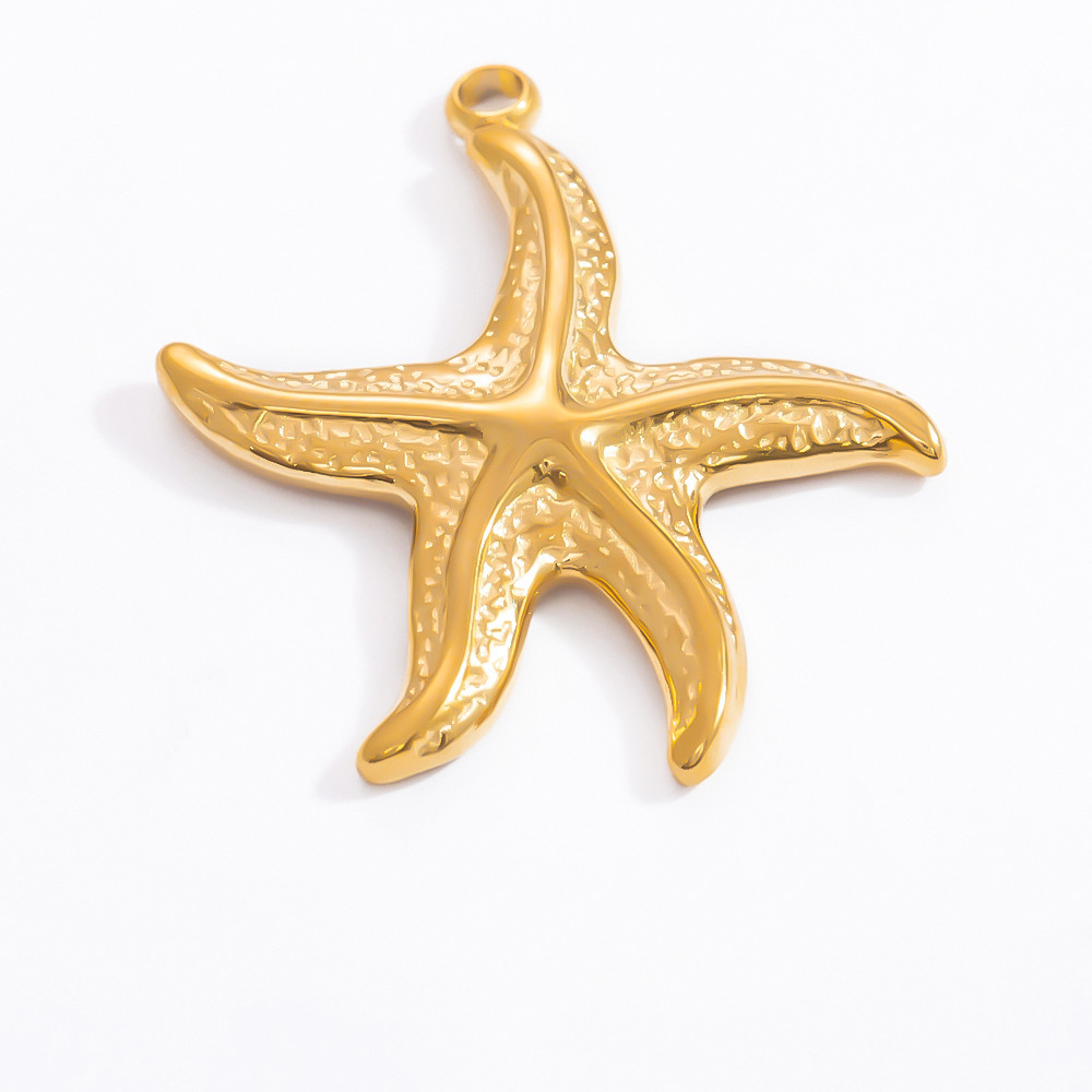 1 Piece 18.17*21.02mm 304 Stainless Steel PVD Coated Report this seller or product Sun Starfish Polished Pendant Evil Eye Jewelry display picture 5