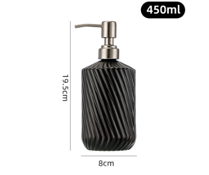 Amazon 400ml botella de champú de vidrio transparente diamante desinfectante de manos botella de jabón líquido de baño botella de vidrio